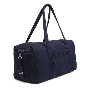 Vera Bradley Large Traveler Duffel Bag Quilted Microfiber Classic Navy